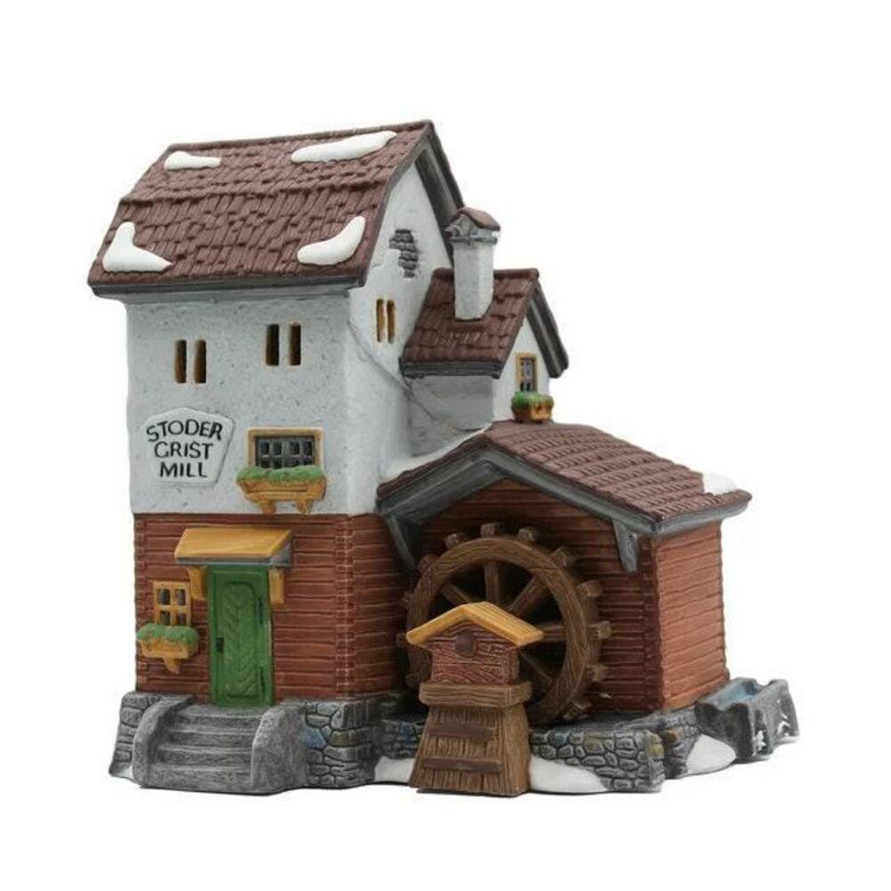 Department 56 Alpine Village Series 59536 Stoder Grist Mill Christmas Village